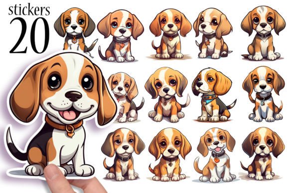 Download Beagle Printable Sticker Sheets PNG - Sticker sheets Collection