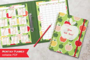 Download Colorful Apples Undated Monthly Planner - Monthly planner Collection