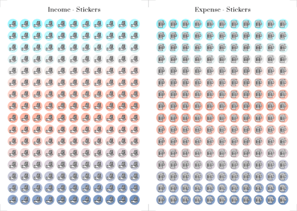 Download Income Expense Sticker Sheets - Sticker sheets Collection
