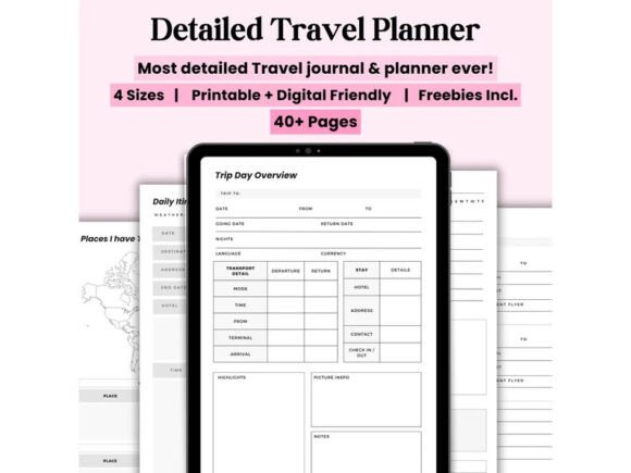 Download Printable Travel Planners, Packing List - Premium Resources