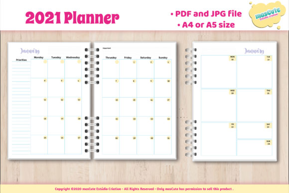 Download 2021 Monthly Planner ,2021 Planner, Prin - Monthly planner Collection