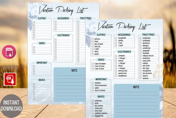 Download Vacation Packing List Printable Download - Packing list Collection