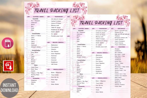 Download Travel Packing List Printable Download - Packing list Collection