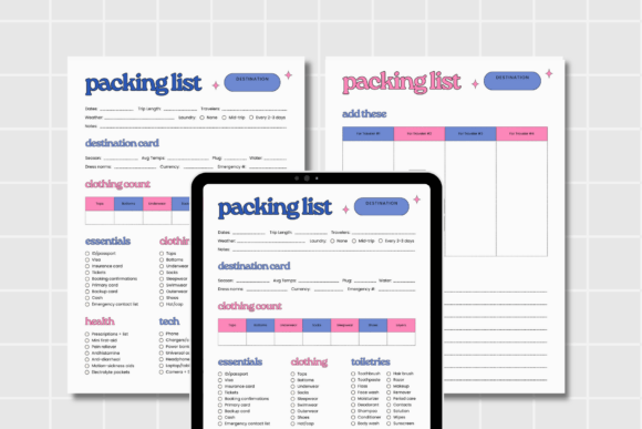 Download Packing List Printable Digital Travel - Packing list Collection