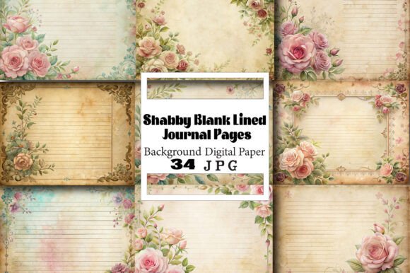 Download Shabby Blank Lined Journal Pages - Premium Resources
